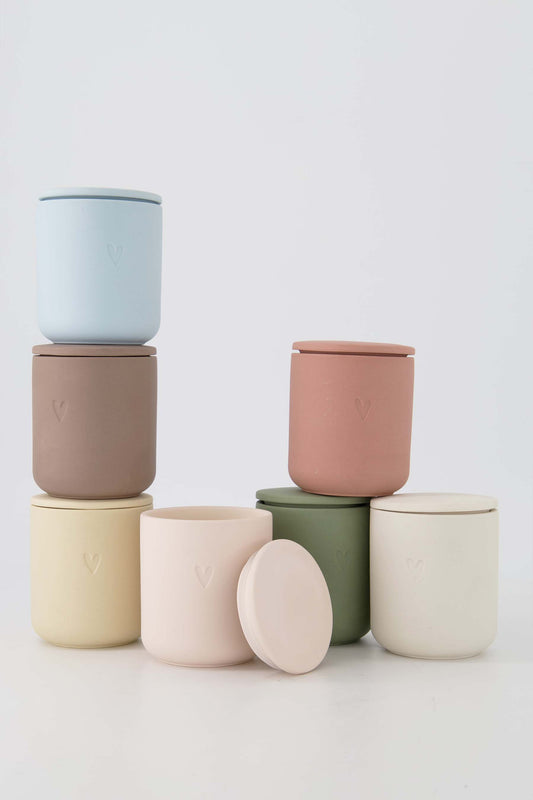 Zusss Duftkerze "Herz" aus Keramik | Braun