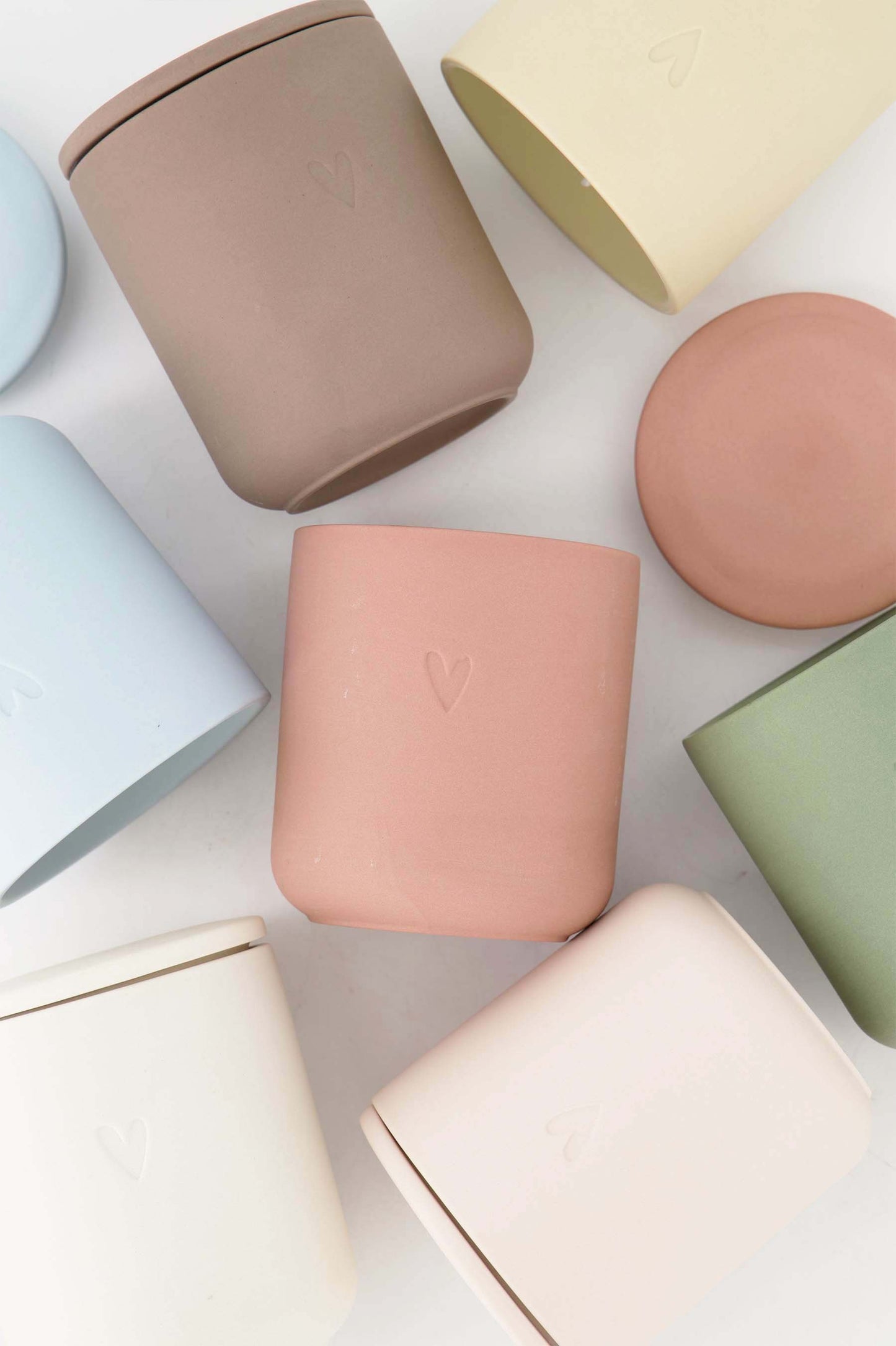 Zusss Duftkerze "Herz" aus Keramik | Grün