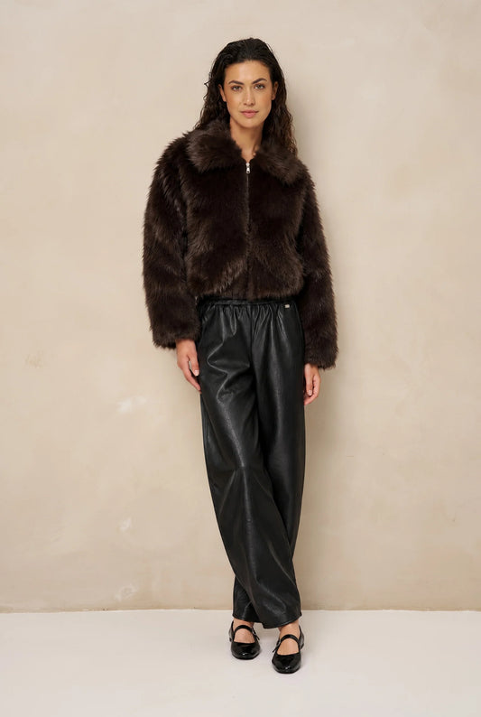 lofty manner Jacket Kaia - Fur Coat | Brown