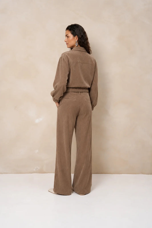 lofty manner Hose Josy - Pleated Corduroy | Taupe