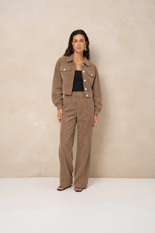 lofty manner Jacket Jaxy - Corduroy | Taupe