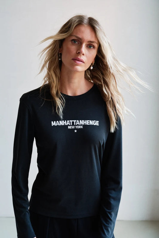 PENN & INK LONGSLEEVE PRINT | BLACK-WHITE (W26T1331LTD)