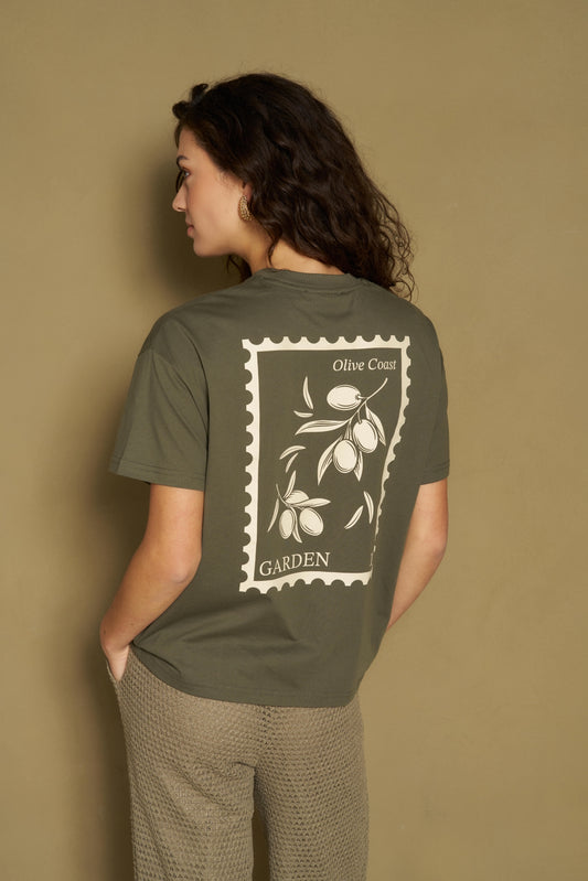 lofty manner T'Shirt Imma | Kaki