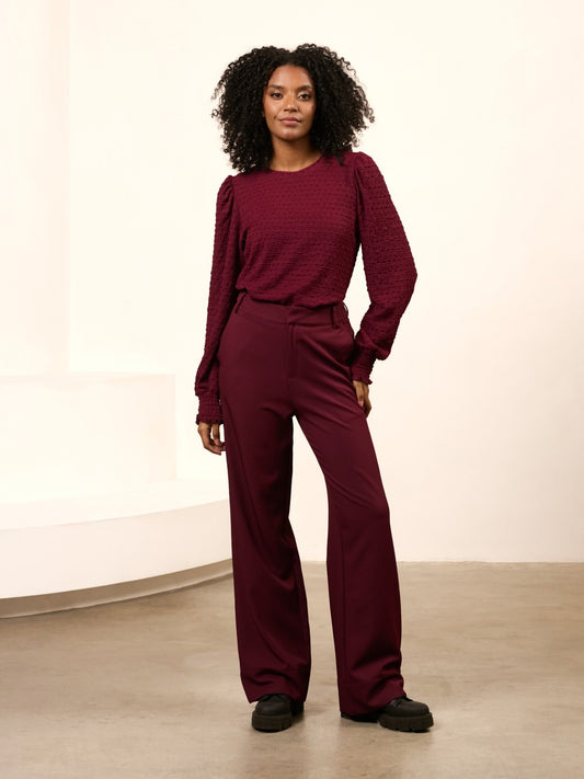 lofty manner Top Thyrsa | Black & Burgundy Red