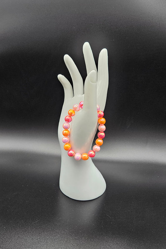 biba Traumperlen Armband OrangeRosa – Summer Feeling | Small