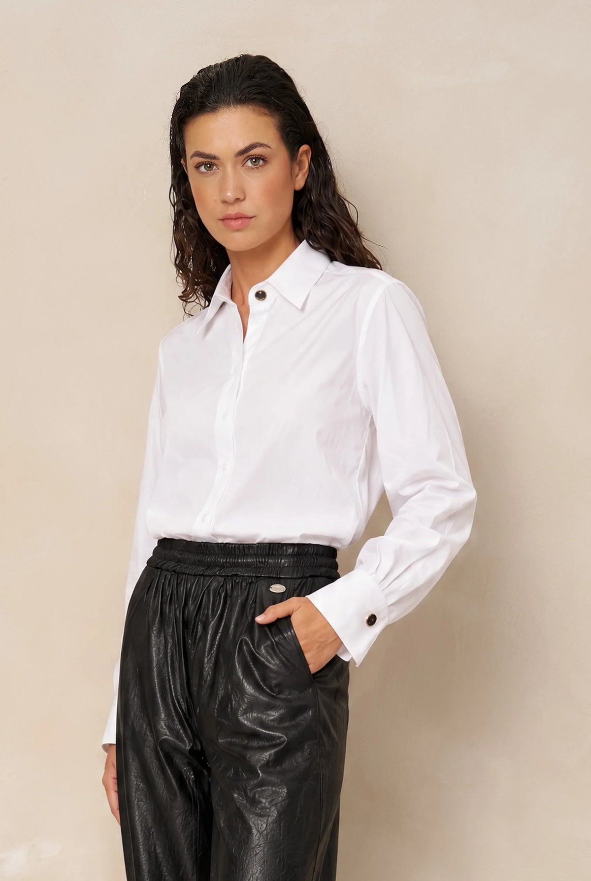 lofty manner Bluse Kila - Relaxed Poplin | White