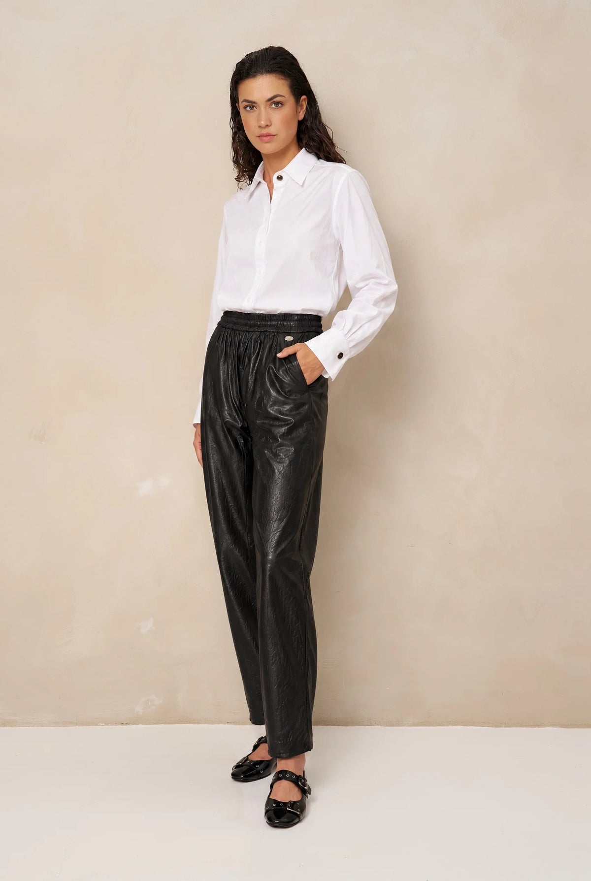 lofty manner Bluse Kila - Relaxed Poplin | White