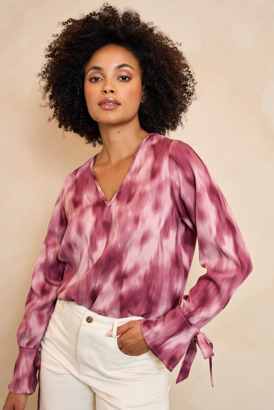 lofty manner Bluse Lora | Mauve ombre