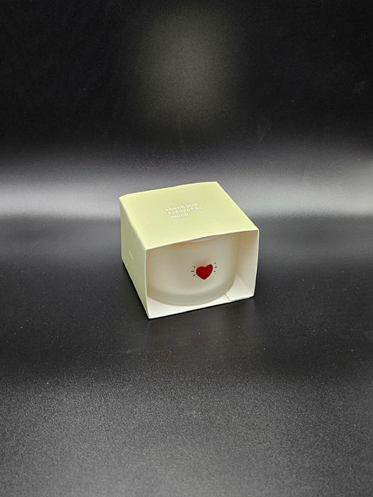 Kleine Glas-Duftkerze mit Herz von Zusss – liebevolles Dankeschön 🕯❤️