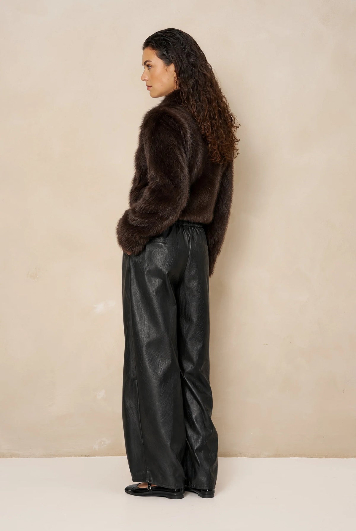 lofty manner Jacket Kaia - Fur Coat | Brown