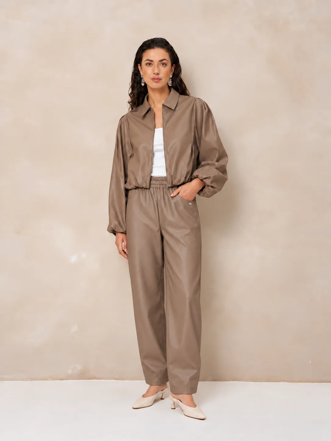 lofty manner Hose Janne - Balloon Uni PU | Taupe