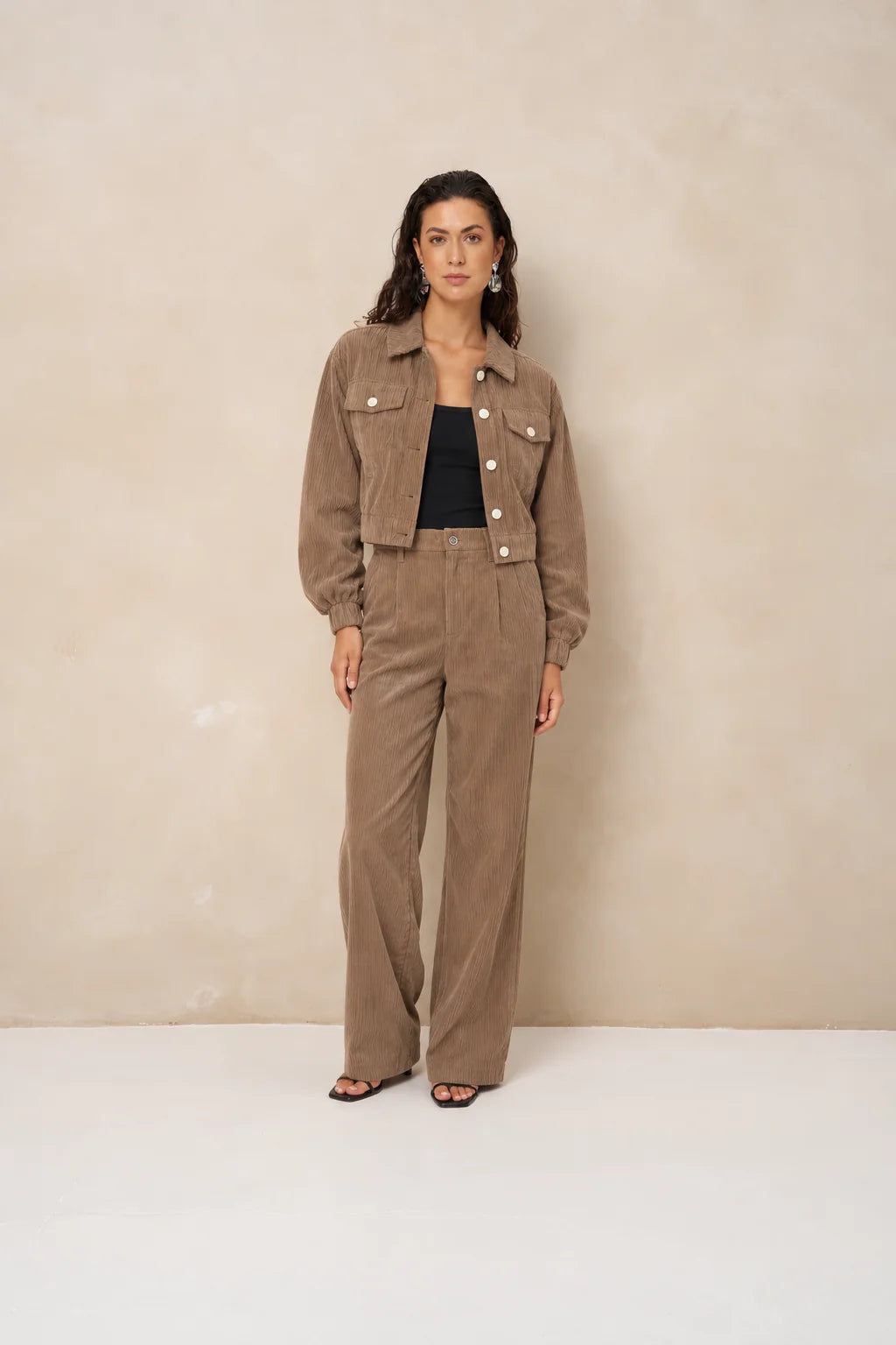 lofty manner Hose Josy - Pleated Corduroy | Taupe