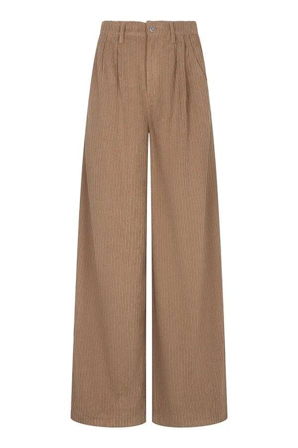 lofty manner Hose Josy - Pleated Corduroy | Taupe