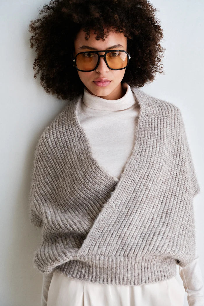 PENN & INK JUMPER | BROWN MELANGE (W26C396)