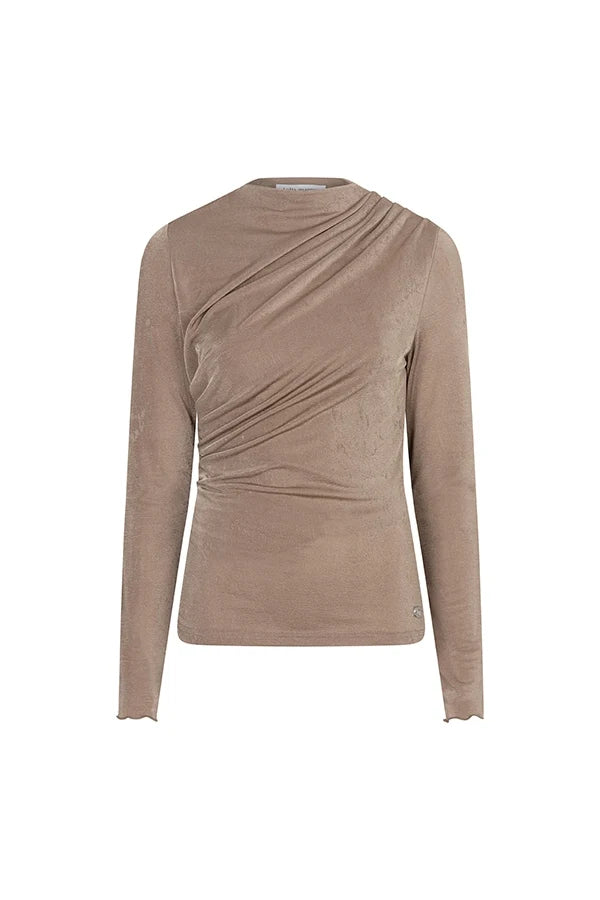 lofty manner Top Jimmi - Draped Uni | Taupe