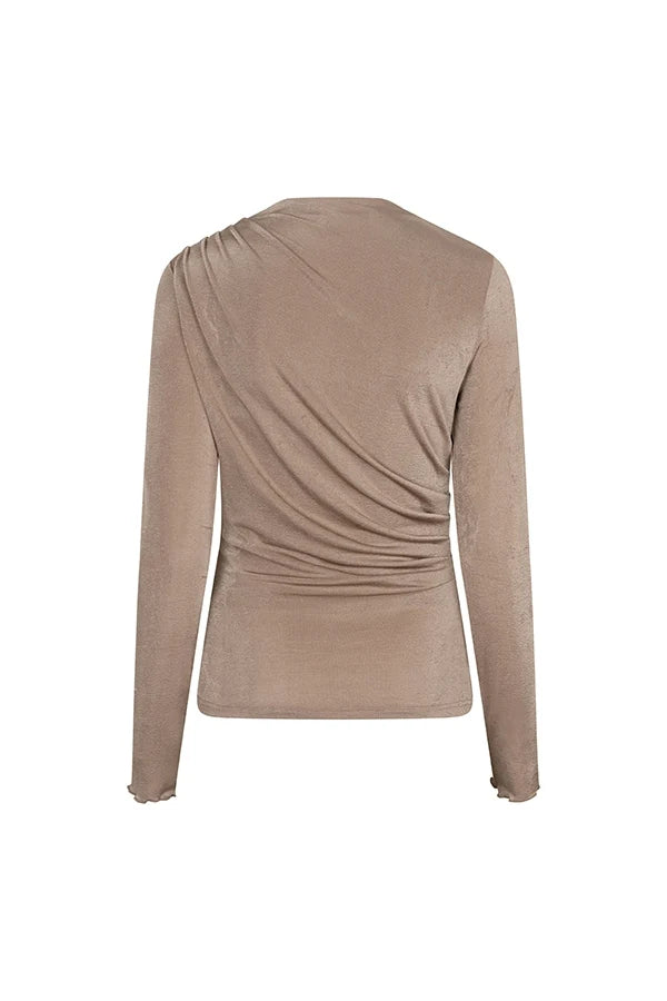 lofty manner Top Jimmi - Draped Uni | Taupe