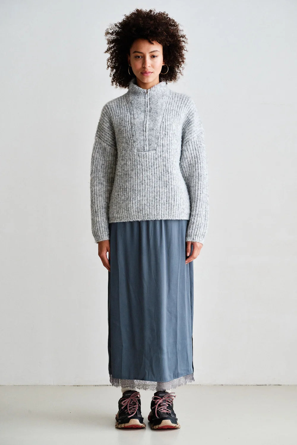 PENN & INK JUMPER | GREY MELANGE (W26C395)