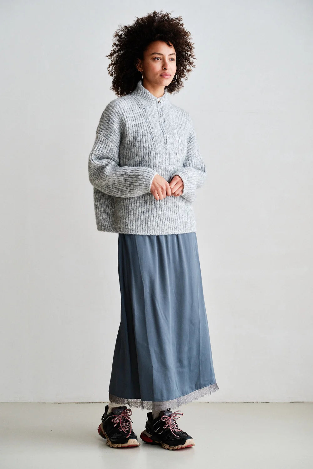 PENN & INK JUMPER | GREY MELANGE (W26C395)