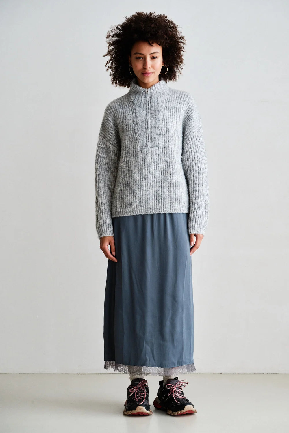 PENN & INK JUMPER | GREY MELANGE (W26C395)