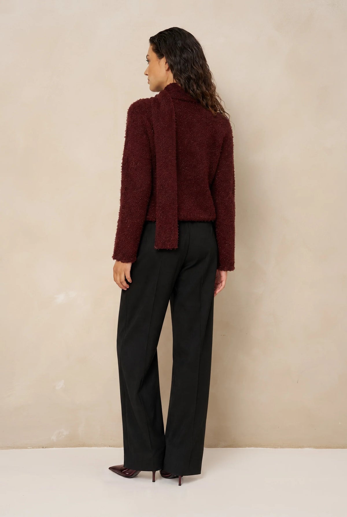 lofty manner Jumper Kira - Relaxed Knit | Burgundy