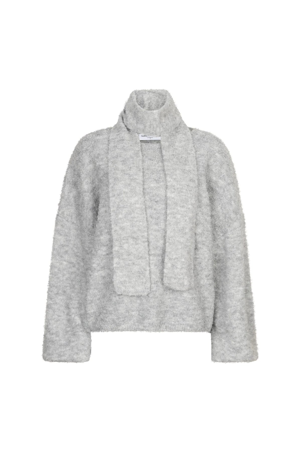 lofty manner Jumper Kira - Relaxed Knit | Light Grey Melange