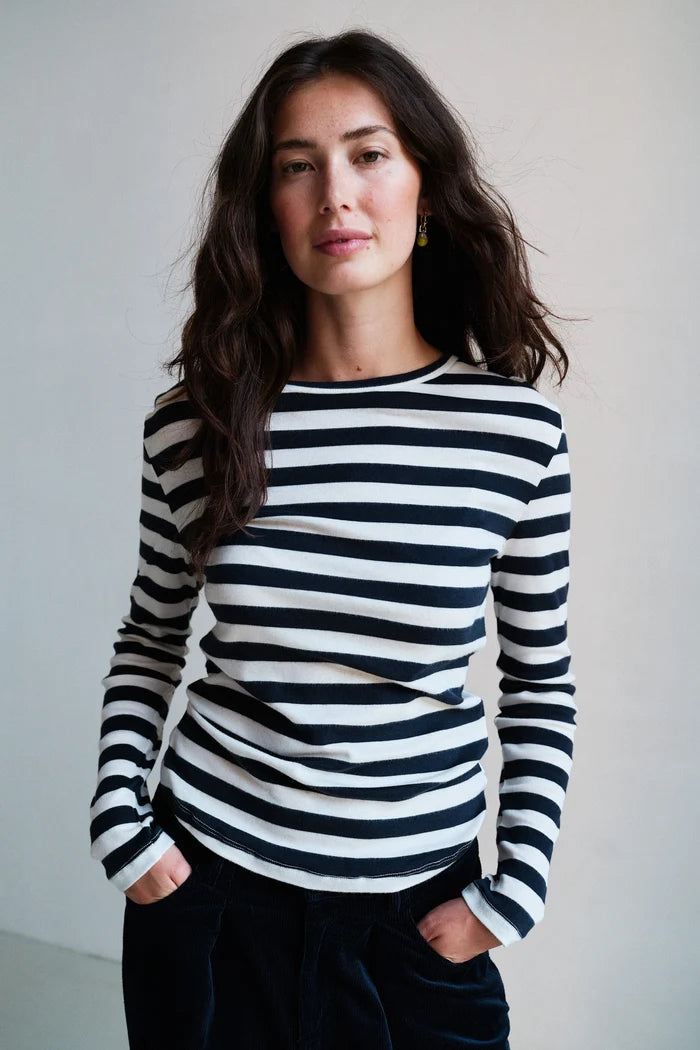 PENN & INK LONGSLEEVE | NAVY-ECRU (W26T1344LTD)