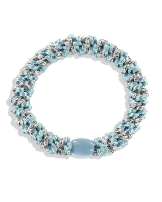 KKNEKKI® Haarband REGULAR | Light Blue Silver Stripe