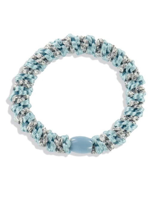 KKNEKKI® Haarband REGULAR | Light Blue Silver Stripe