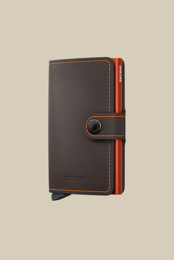 Secrid Miniwallet Matte | Truffle & Orange