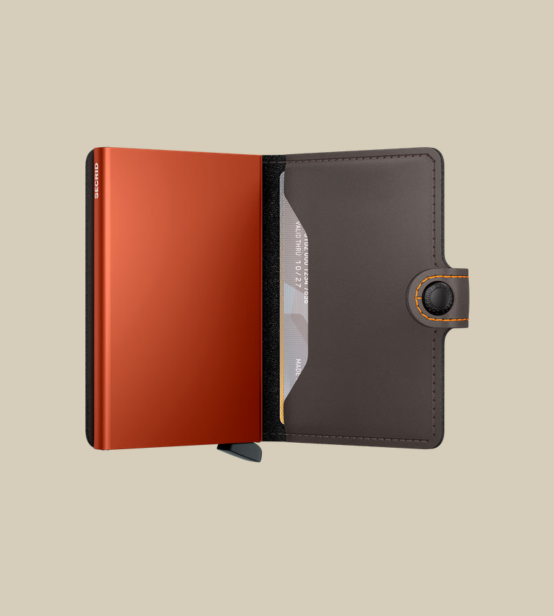 Secrid Miniwallet Matte | Truffle & Orange