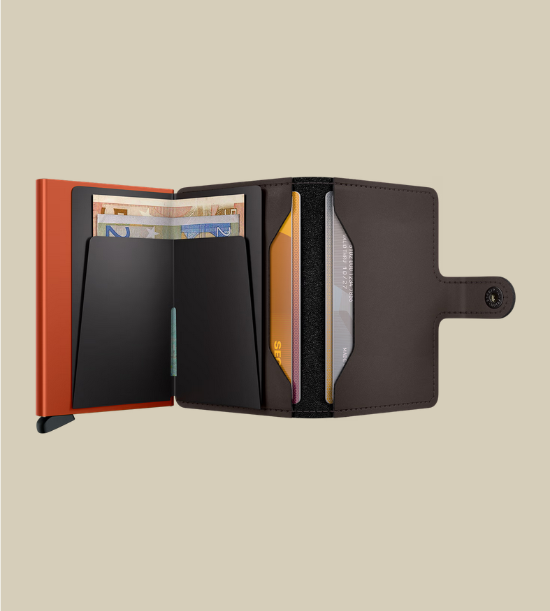 Secrid Miniwallet Matte | Truffle & Orange