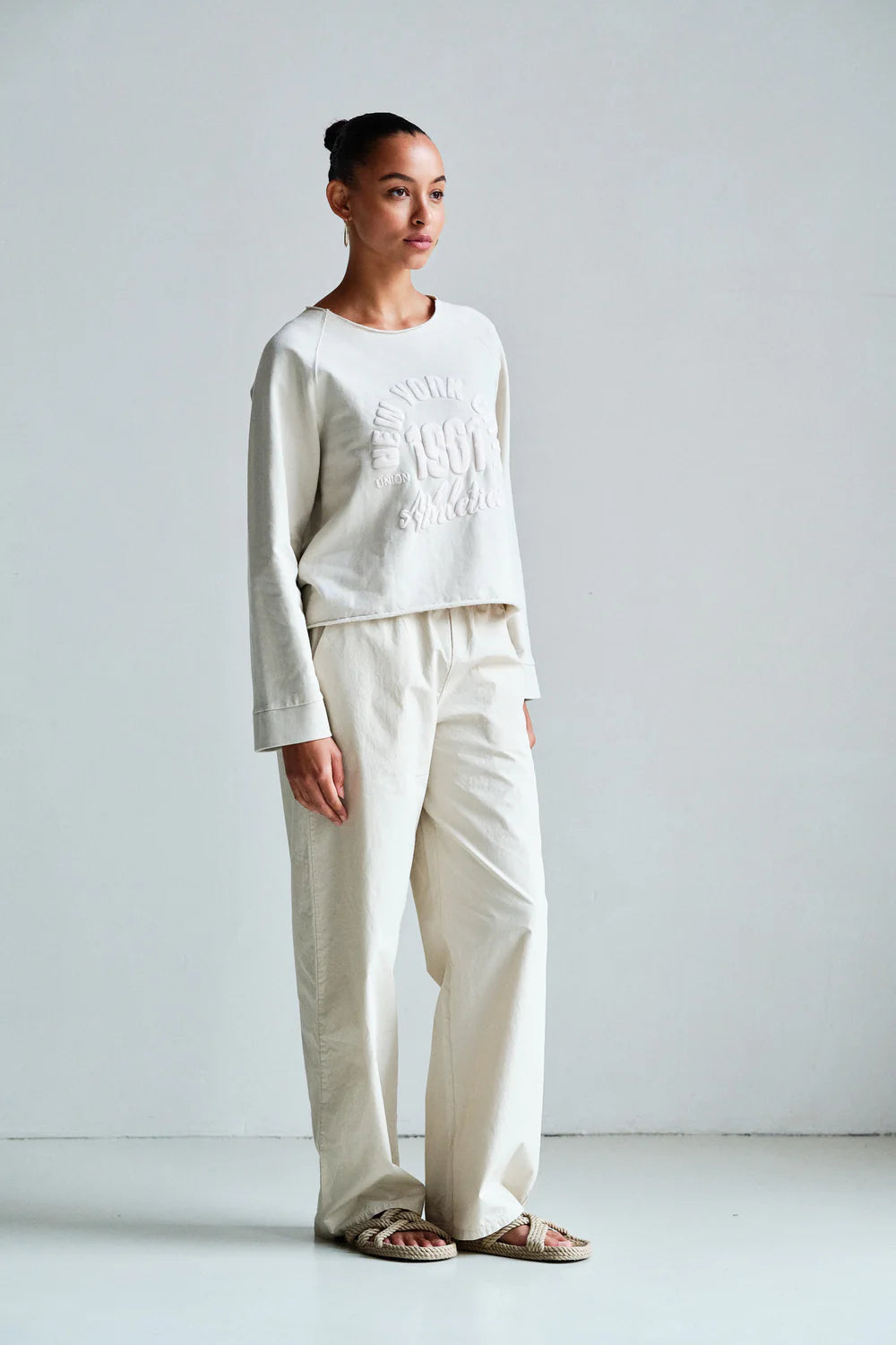 PENN & INK SWEATER PRINT | JUTE WASH (S26F1886LTD)