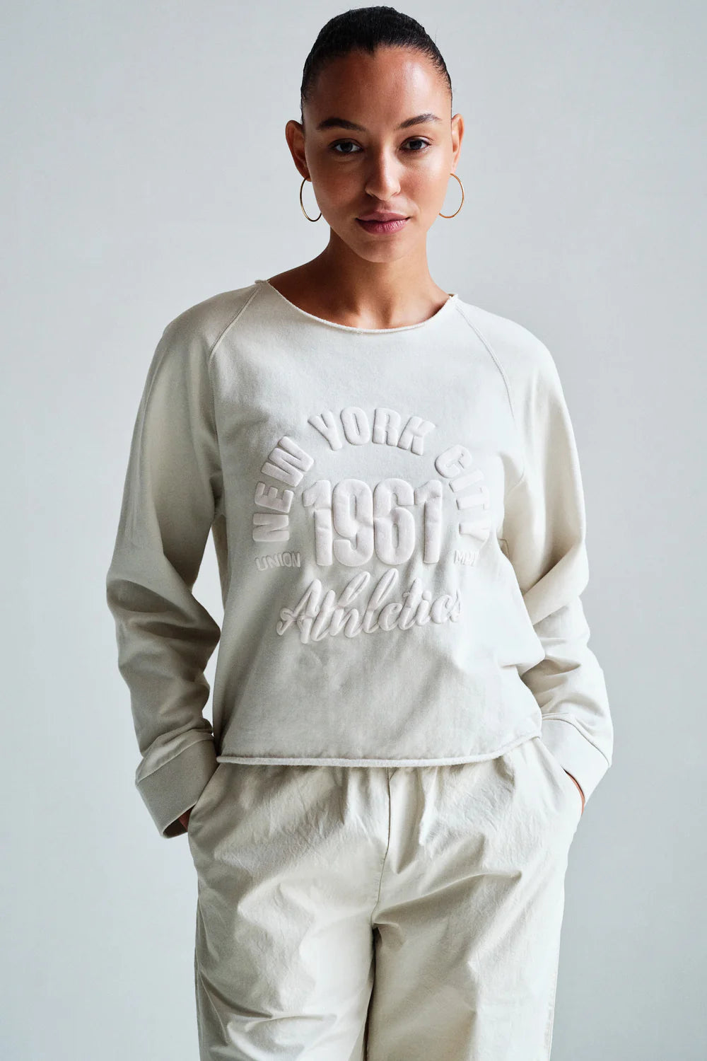 PENN & INK SWEATER PRINT | JUTE WASH (S26F1886LTD)