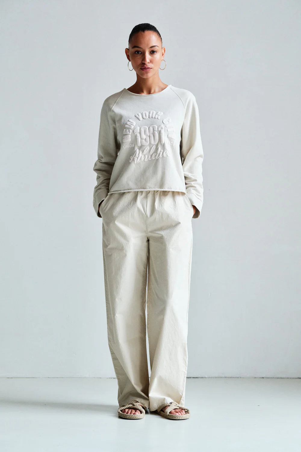 PENN & INK SWEATER PRINT | JUTE WASH (S26F1886LTD)