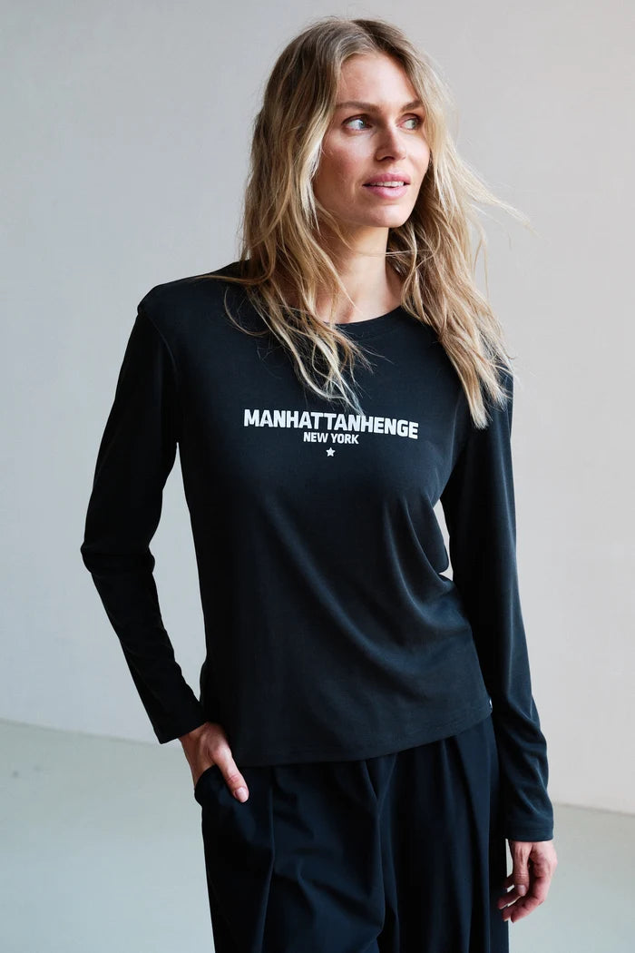 PENN & INK LONGSLEEVE PRINT | BLACK-WHITE (W26T1331LTD)