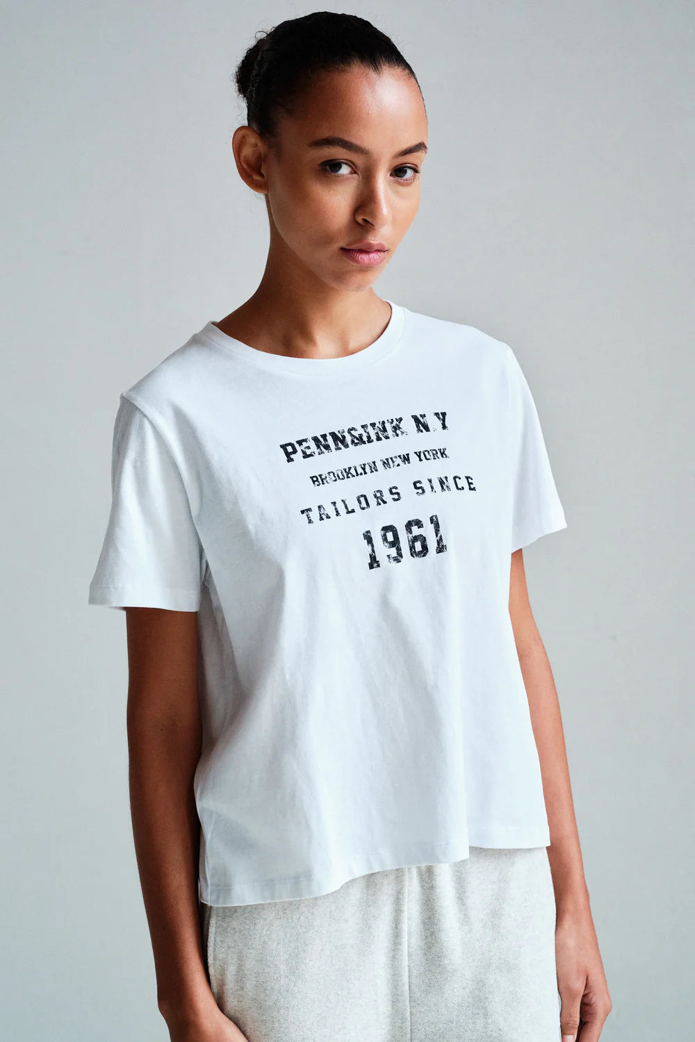 PENN & INK T-SHIRT PRINT | WHITE BLACK (S26T1289LTD)