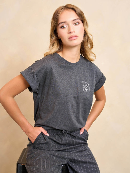 lofty manner T-shirt Bodhi | Dark grey