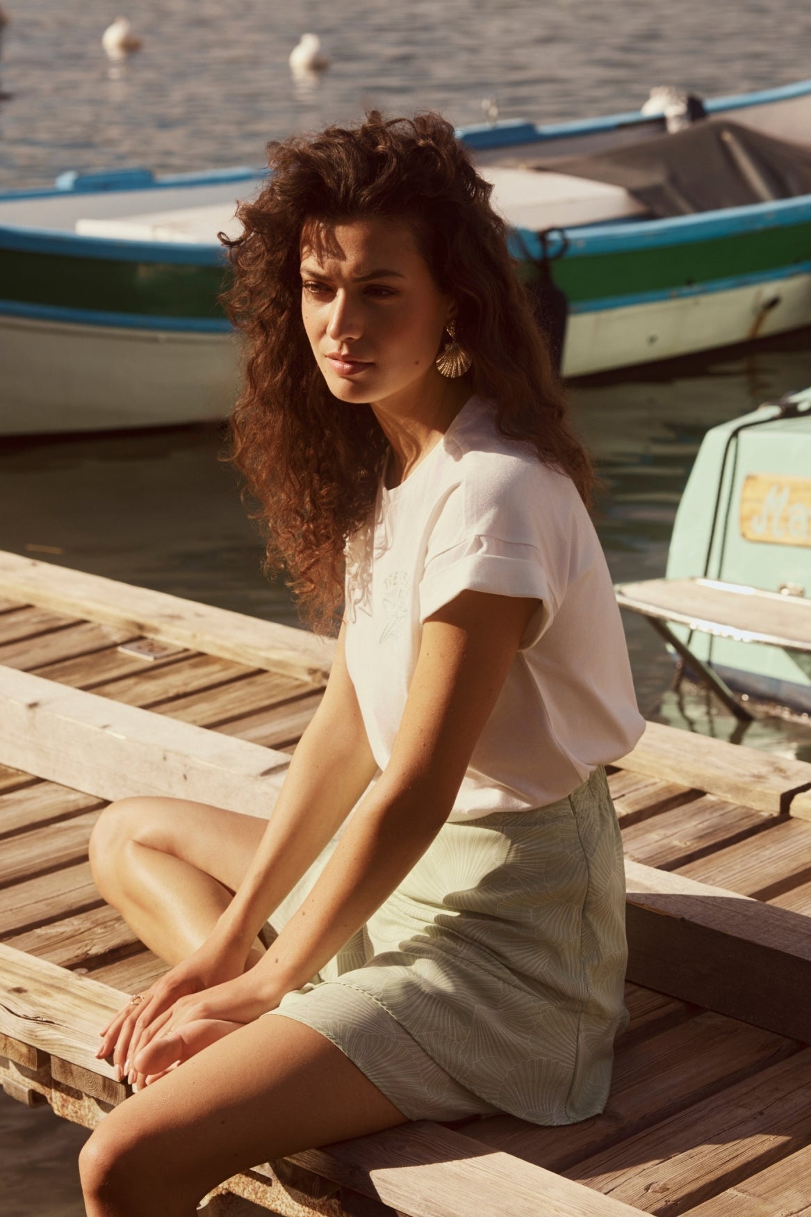 lofty manner T-shirt Ches | White