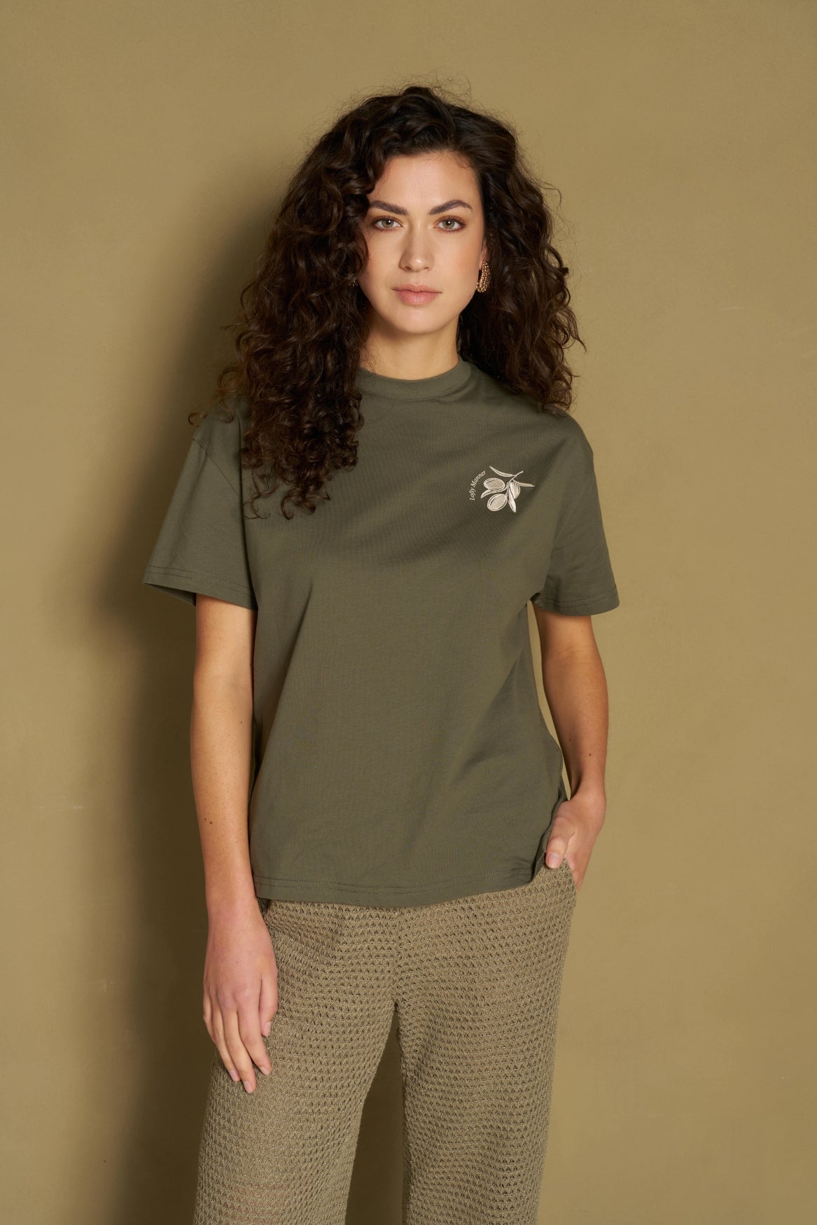 lofty manner T'Shirt Imma | Kaki