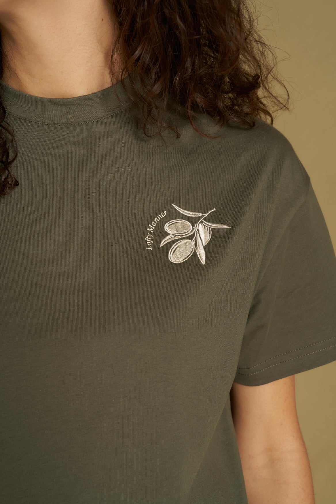 lofty manner T'Shirt Imma | Kaki