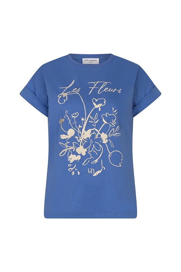 lofty manner T-shirt Kess | Cobalt Blue