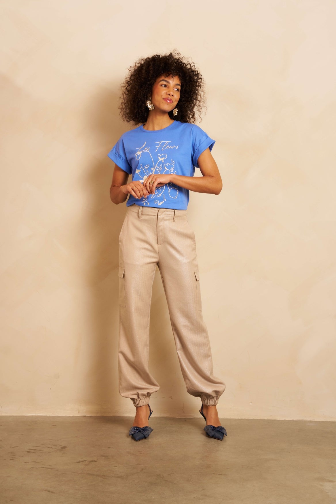 lofty manner T-shirt Kess | Cobalt Blue