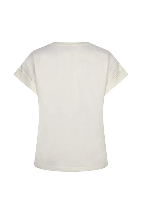 lofty manner T'Shirt Isole - Relaxed Rolled Up | Cream