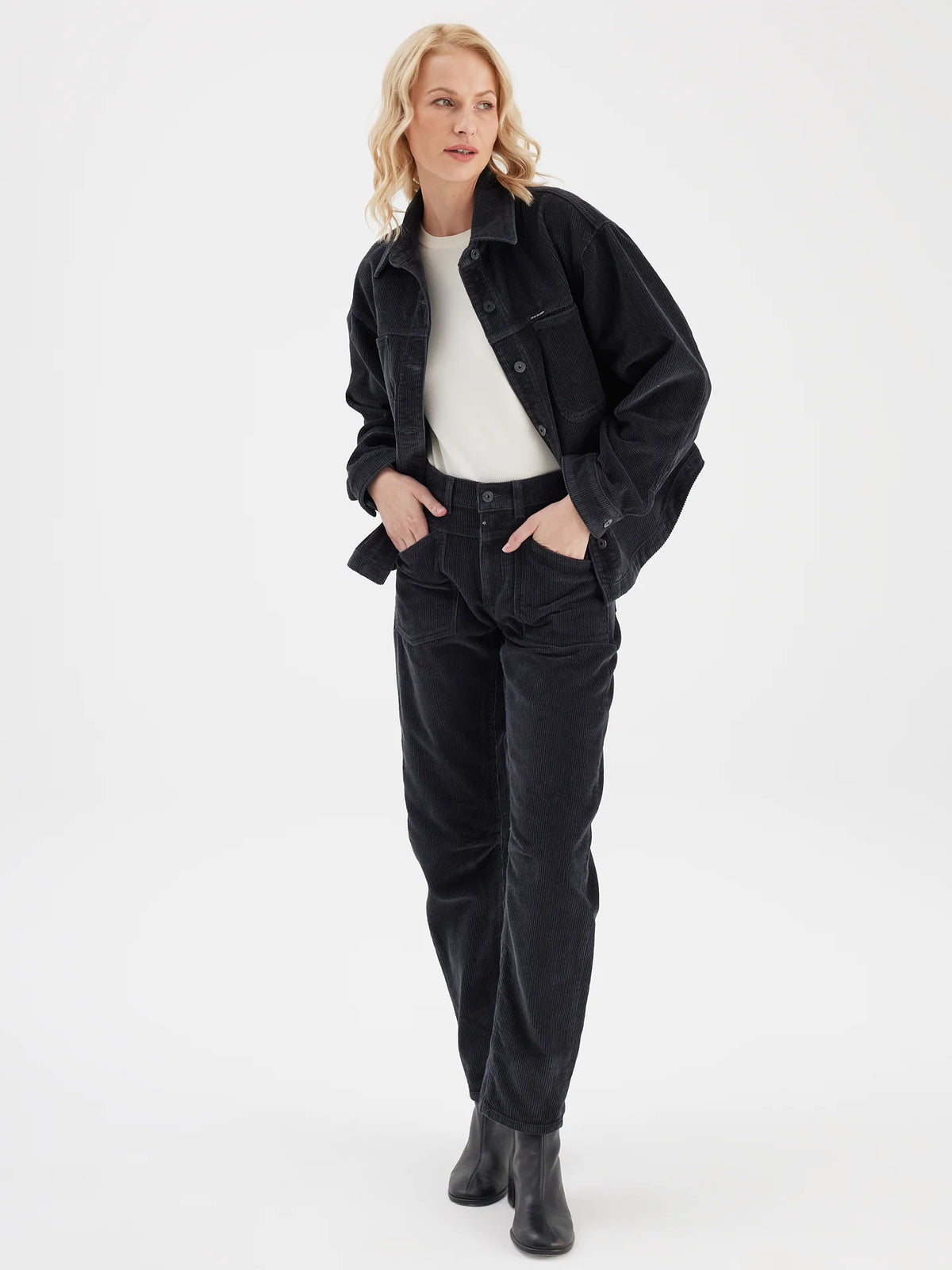 C.O.J Cup Of Joe Denim - Cord Jacke Tamara | Anthracite
