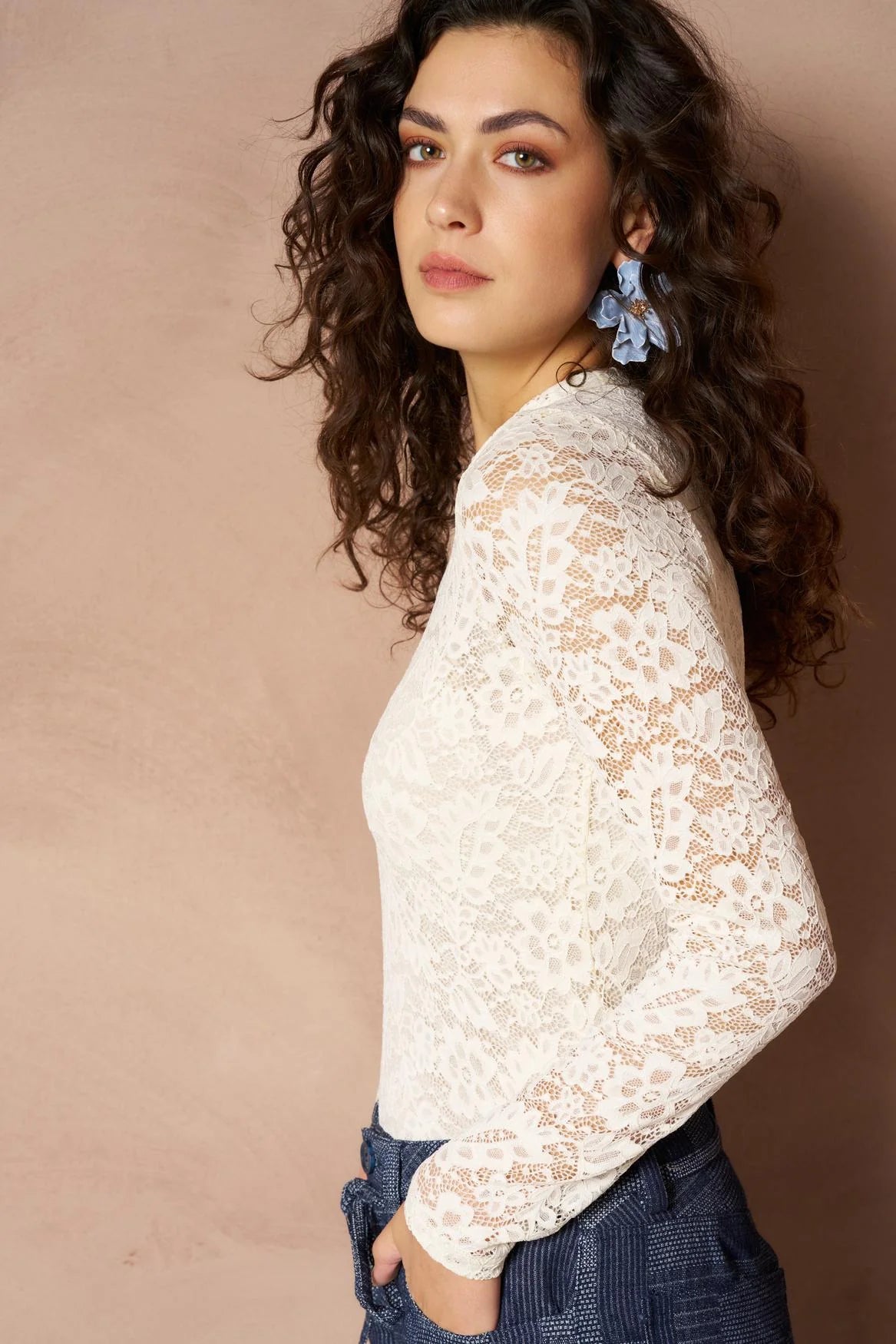 lofty manner Top Irea - Classic Lace | Cream