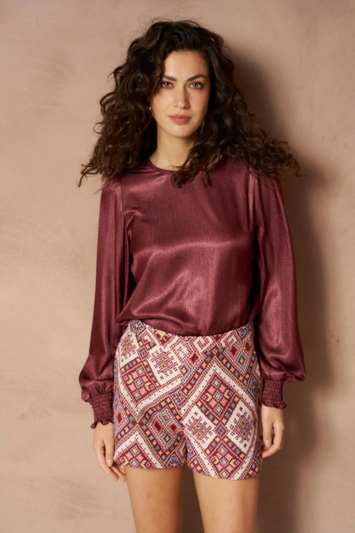 lofty manner Top Isli - Smock Sleeve | Brick Red