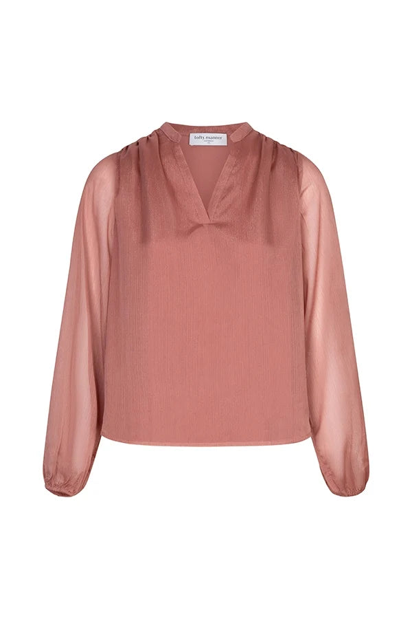 lofty manner Top Issey - Lurex Bohemian | Coral